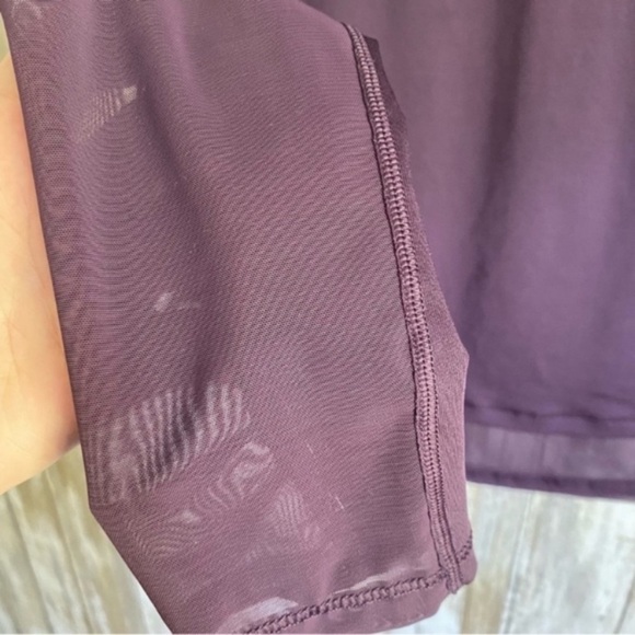 Victoria’s Sport Purple Mesh Back Long Sleeve With Thumb Holes - Picture 5 of 6